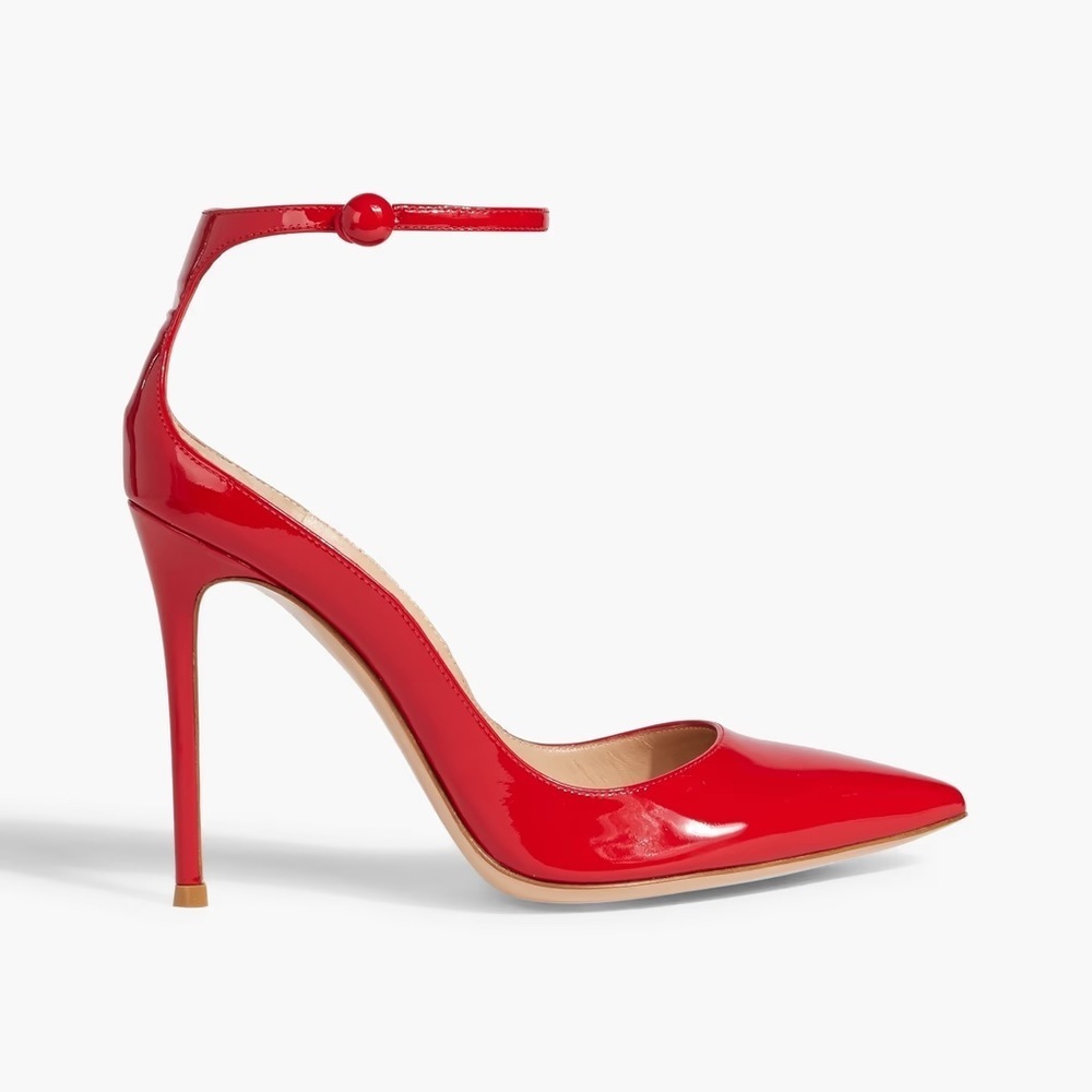 NWT Gianvito Rossi Vivian Patent-leather Pumps - Red